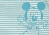 Biopamut Disney Mickey ujjatlan kék-bézs csíkos rugdalózó