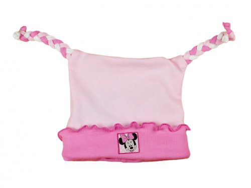 Disney Minnie tavaszi fülvédős| megkötős baba sapka világos rózsaszín (86)