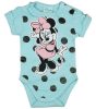 Disney Minnie pöttyös-csillámos rövid ujjú baba body kék