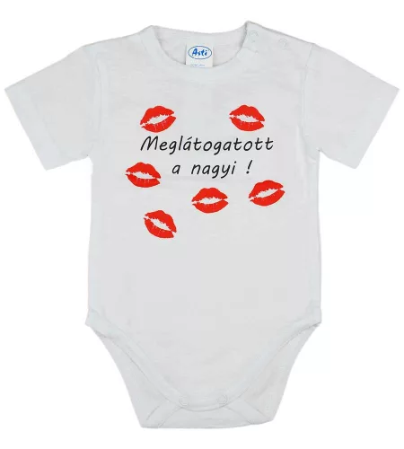 Meglátogatott a nagyi! feliratos kombidressz fehér