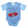 Feliratos rövid ujjú baba body
