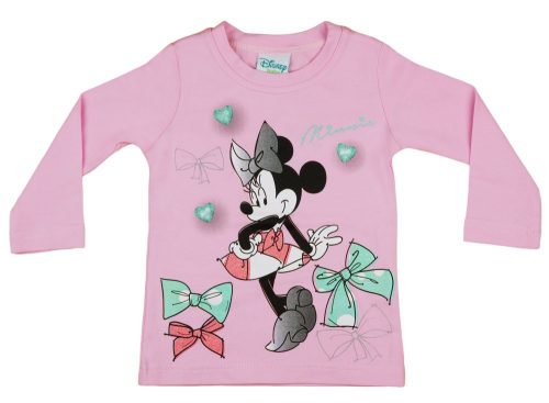 Disney Minnie bébi lányka hosszú ujjú póló masni