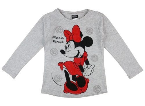 Disney Minnie lányka hosszú ujjú póló piros glitter