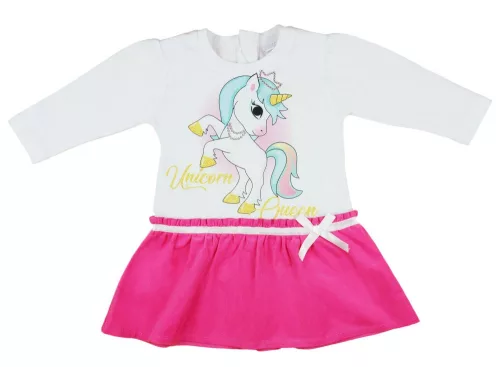 Unicorn Queen Unikornis hosszú ujjú alul kord lányka ruha