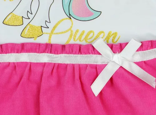Unicorn Queen Unikornis hosszú ujjú alul kord lányka ruha