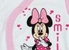 Disney Minnie lányka elöl patentos hosszú ujjú kombidressz Smile fehér