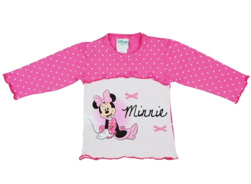 Disney Minnie lányka pöttyös hosszú ujjú póló