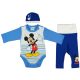 Disney Mickey csíkos| csillagos 3 részes (sapka+body+nadrág) szett