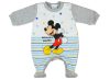 Disney Mickey hosszú ujjú| vállon patentos fiú rugdalózó csíkos| csillagos