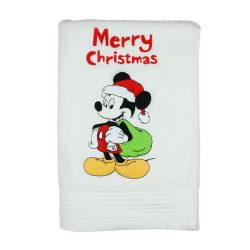   Disney Mickey hímzett frottír törölköző Karácsony (140X70)
