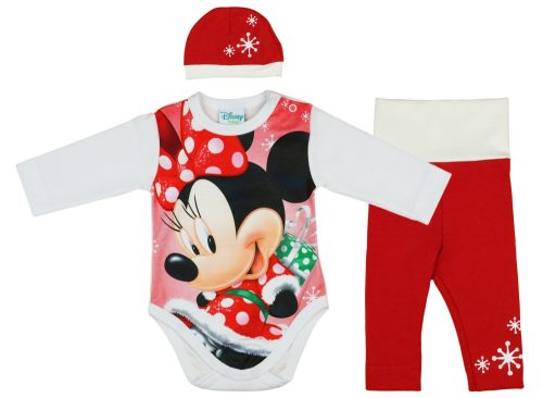 Disney Minnie 3 részes (sapka+nadrág+body) szett Karácsony