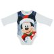 Disney Mickey Mikulás mintás hosszú ujjú karácsonyi body| kombidressz fehér