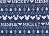 Disney Mickey és Minnie feliratos| norvégmintás hosszú ujjú rugdalózó kék Karácsony