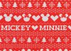 Disney Mickey és Minnie sormintás Mikulás csizma-ajándék zsák piros Karácsony