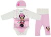 Disney Minnie 3 részes (sapka+nadrág+body) szett szívecskés