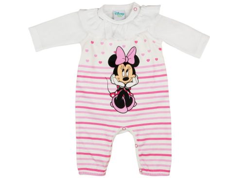 Disney Minnie szíves| csíkos| 2 részes rugdalózó/body szett