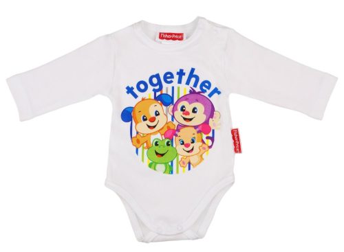 Fisher-Price hosszú ujjú kombidressz fehér