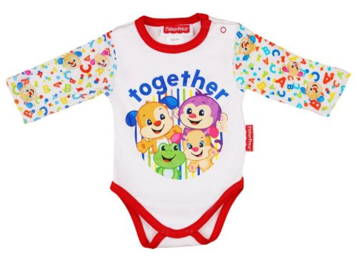 Fisher-Price hosszú ujjú kombidressz fehér