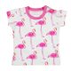 Flamingó mintás baba rövid ujjú póló