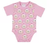 Monkey majom mintás rövid ujjú baba body (kombidressz) rózsaszín