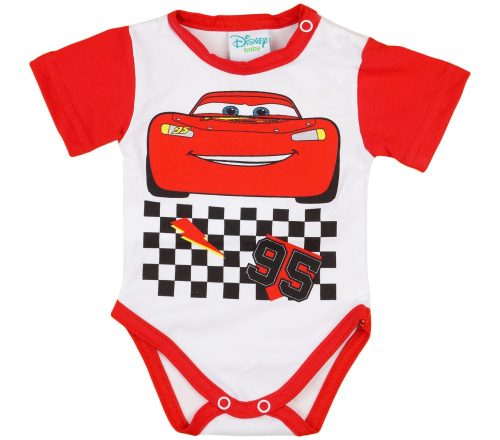 Disney Cars-Verdák rövid ujjú baba body (kombidressz) fehér