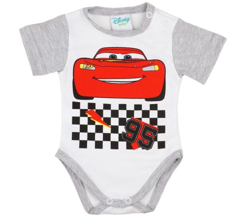 Disney Cars-Verdák rövid ujjú baba body (kombidressz) fehér