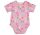 Láma és kaktusz mintás kislány baba body (kombidressz) rózsaszín
