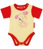 Fisher-Price Kutyushugi mintás baba body (kombidressz) sárga