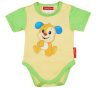 Fisher-Price Kutyus mintás baba body (kombidressz) sárga