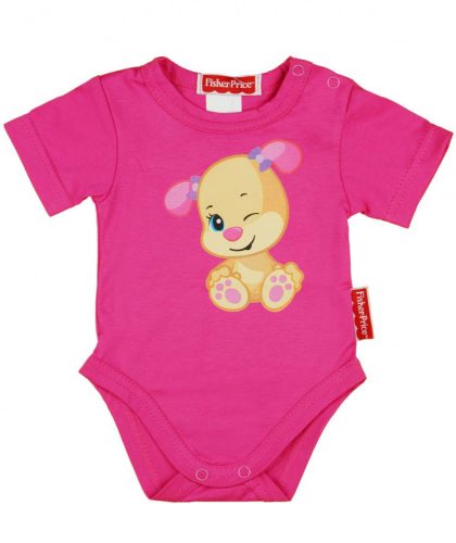 Fisher-Price rövid ujjú| vékony pamut nyári baba body pink