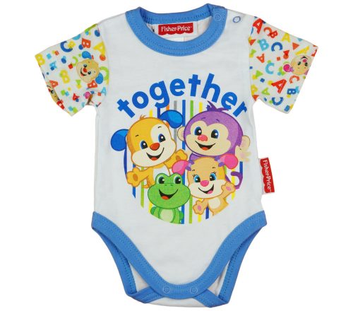 Fisher-Price rövid ujjú baba body fehér