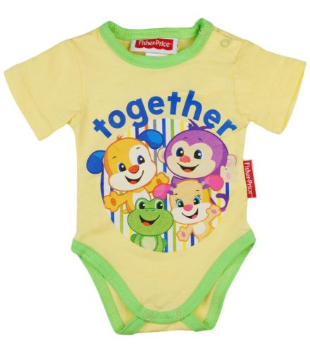 Fisher Price rövid ujjú baba body sárga