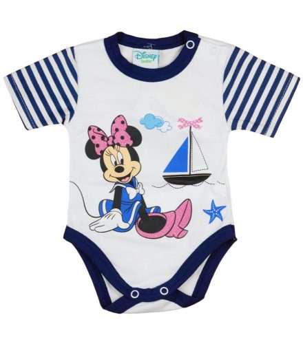 Disney Minnie csíkos tengerész stílusú baba body (kombidressz) fehér