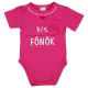 "Kis főnök" feliratos rövid ujjú baba body