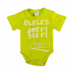 Rövid ujjú feliratos baba body