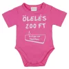 "Ölelés 200 Ft" feliratos rövid ujjú baba body zöld