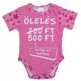 Rövid ujjú feliratos baba body