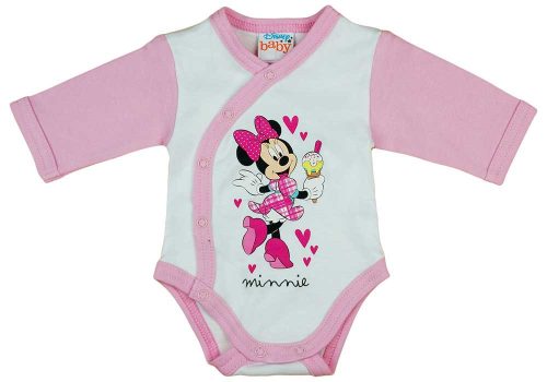 Disney Minnie "fagylaltos" hosszú ujjú body pink