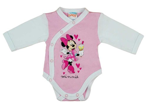 Disney Minnie "fagylaltos" hosszú ujjú body pink