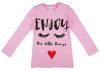 "Enjoy" feliratos hosszú ujjú lányka póló