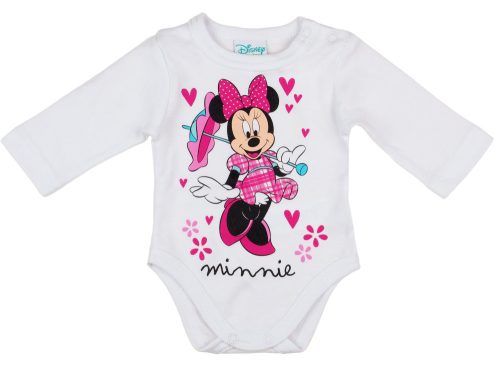 Disney Minnie hosszú ujjú body fehér