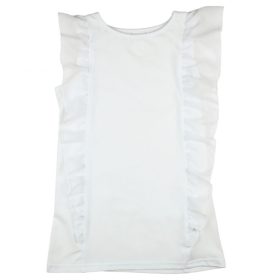 Fehér alkalmi ujjatlan kislány póló