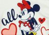 Disney Minnie hosszú ujjú vállon patentos baba body krém
