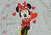 Disney Minnie szívecskés hosszú ujjú baba body szürke