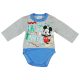 Disney Mickey "Happy times" hosszú ujjú baba body szürke