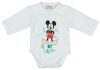 Disney Mickey "Be happy" elöl patentos baba body fehér