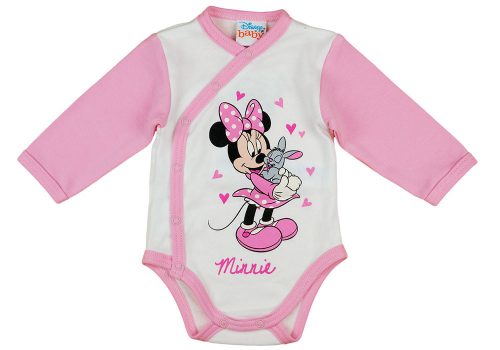 Disney Minnie nyuszis hosszú ujjú baba body fehér