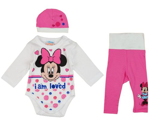 Disney Minnie "I am loved" feliratos 3 részes baba szett