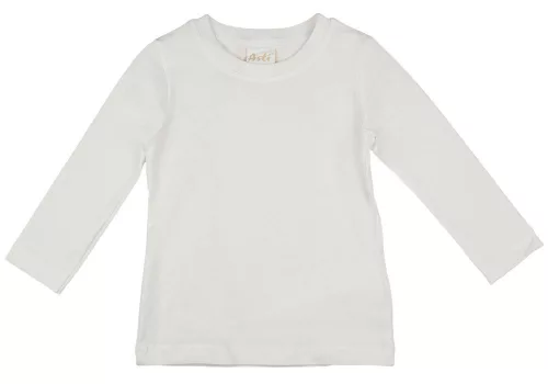 Hosszú ujjú fehér lányka póló