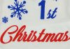 "My first Christmas" feliratos hosszú ujjú karácsonyi baba body| kombidressz fehér